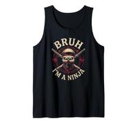 Bruh I'm A Ninja Shinobi Samurai Lazy Halloween Costume Tank Top