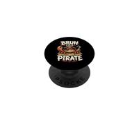 Bruh I'm A Pirate Crab Captain Beach Halloween Humor PopSockets Adhesive PopGrip