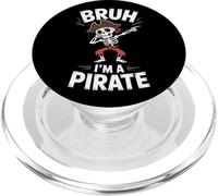 Bruh Im A Pirate Dabbing Skeleton Buccaneer PopSockets PopGrip for MagSafe