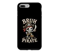 Bruh I'm A Pirate Skeleton Captain Halloween Humor Case for iPhone 7 Plus/8 Plus