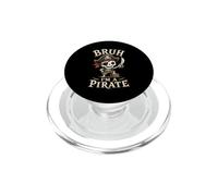 Bruh I'm A Pirate Skeleton Captain Halloween Humor PopSockets PopGrip for MagSafe