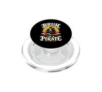 Bruh I'm A Pirate Sunset Ship Waves Nautical Humor PopSockets PopGrip for MagSafe