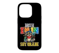 Bruh I'm In 1st Grade Raccoon Gamer Back to School Case for iPhone 14 Pro
