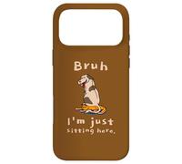 Bruh I'm Just Sitting Here Funny Cat and Dog Humor Case for iPhone 17 Pro Max
