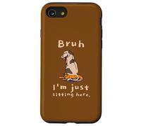 Bruh I'm Just Sitting Here Funny Cat and Dog Humor Case for iPhone SE (2020) / 7/8