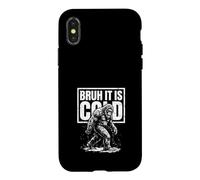 Bruh It Is Cold Funny Winter Bigfoot Case for iPhone X/XS
