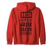 Bruh It Is Gr aster Orthodox Easter Greece Flag Greek Zip Hoodie