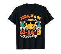 Bruh It’s My 67-58=9 9th Birthday Math Joke 9 Yr Old Boy Kid T-Shirt