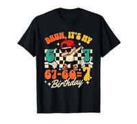 Bruh It’s My 67-60=7 7th Birthday Cool Boy Dabbing Party T-Shirt