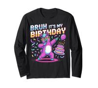 Bruh, It’s My Birthday Funny Llama Bday Party Long Sleeve T-Shirt
