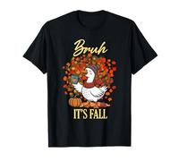 Bruh Its Fall Goose Pumpkin Spice Thanksgiving Autumn Leaves T-Shirt