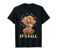 Bruh Its Fall Goose Pumpkin Spice Thanksgiving Autumn Leaves T-Shirt