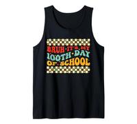 Bruh It's My 100th Day of School 100 Days Groovy Retro Fun Tank Top