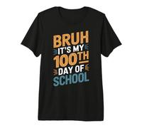 Bruh It's My 100th Day of School Retro Class School Premium T-Shirt