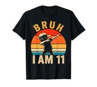 Bruh It's My 11th Birthday Dabbing I'm 11 Year Old Birthday Value Graphic T-Shirt, Men, Black, S