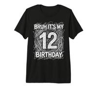 Bruh It's My 12th Birthday Twelve 12 Twelfth Years Old Premium T-Shirt