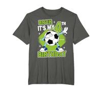 Bruh It's My 4th Birthday Soccer Player Boy 4 Years Old Kids T-Shirt