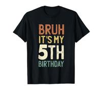 Bruh Its My 5th Birthday Shirts for Boys 5 Yr Old Five Bday Value Graphic T-Shirt