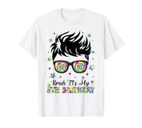 Bruh Its My 5th Birthday Tie Dye Sunglasses 5 Years Old Boys T-Shirt