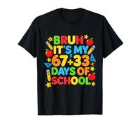 Bruh Its My 67 33 Days of School Funny Boys Kids 100th Day T-Shirt