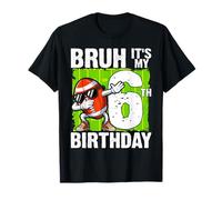 Bruh It's My 6th Birthday American Football Boy 6 Years Old T-Shirt