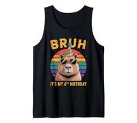 Bruh It's My 6th Birthday Cappy Birthday Capybara Tank Top