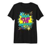 Bruh It's My 7th Birthday Seven Years Old Seventh Funny Premium T-Shirt