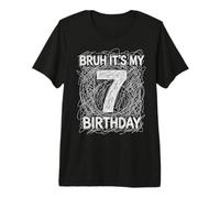 Bruh It's My 7th Birthday Seven Years Old Seventh Funny Premium T-Shirt