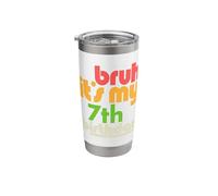 Bruh It's My 7th Birthday Seventh Bday Celebration Party Stainless Steel Insulated Tumbler