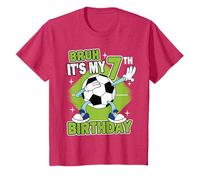 Bruh It's My 7th Birthday Soccer Player Boy 7 Years Old Kids T-Shirt