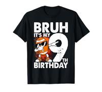 Bruh It's My 9th Birthday American Football Boy 9 Years Old T-Shirt