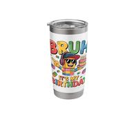 Bruh It's My Birthday Building Blocks Boy Birthday Stainless Steel Insulated Tumbler