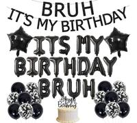 Bruh It's My Birthday Decorations Funny Bday Party Decoration Supplies