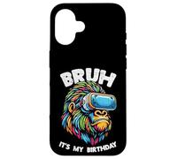 Bruh Its My Birthday Gorilla Bday Party Men Boys Kids Youth Case for iPhone 16