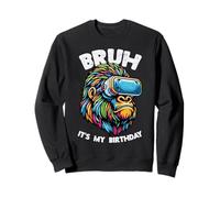 Bruh Its My Birthday Gorilla Bday Party Men Boys Kids Youth Sweatshirt