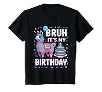 Bruh Its My Birthday Llama Pinata Boy Girl Family Party T-Shirt