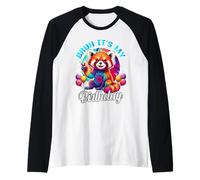 Bruh It's My Birthday Tie Dye Red Panda Raglan Baseball Tee