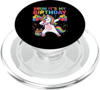 Bruh Its My Birthday Unicorn Dab Rainbow Birthday Party PopSockets PopGrip for MagSafe