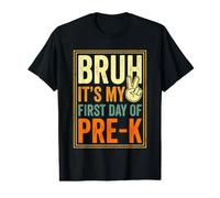Bruh Its My First Day of Pre K Peace Sign Back to School Value Graphic T-Shirt