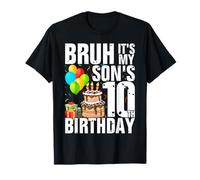 Bruh It's My Son's 10th Birthday Prince Happy Crown Funny T-Shirt
