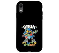 Bruh Its Ok To Be Different Dabbing Autism Puzzle Case for iPhone XR