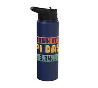 Bruh It's Pi Day 3.14 Happy Pi Day Math Day Stainless Steel Insulated Water Bottle