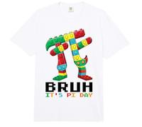 Bruh It's Pi Day Dabbing Pi Brick Pi Blocks Brick Builder Comfort Colors Adult Heavyweight T-Shirt