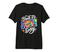 Bruh It's STAAR Day Groovy STAAR Day Tie Dye Premium T-Shirt