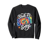 Bruh It's STAAR Day Groovy STAAR Day Tie Dye Sweatshirt