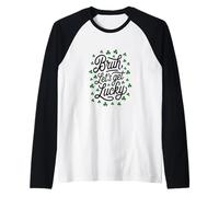 Bruh Let's Get Lucky Saying Bro Greeting St. Patrick’s Day Raglan Baseball Tee