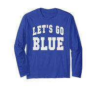 Bruh Let's GO Blue Competition War Game Day Homecoming Long Sleeve T-Shirt