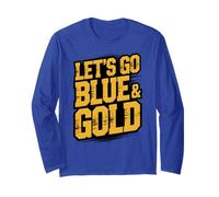 Bruh Let's GO Blue & Gold Spirit Week War Game Day Summer Long Sleeve T-Shirt