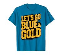 Bruh Let's GO Blue & Gold Spirit Week War Game Day Summer T-Shirt