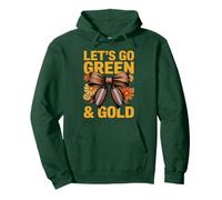 Bruh LET'S GO GREEN GOLD Team High School Spirit Field Day Pullover Hoodie